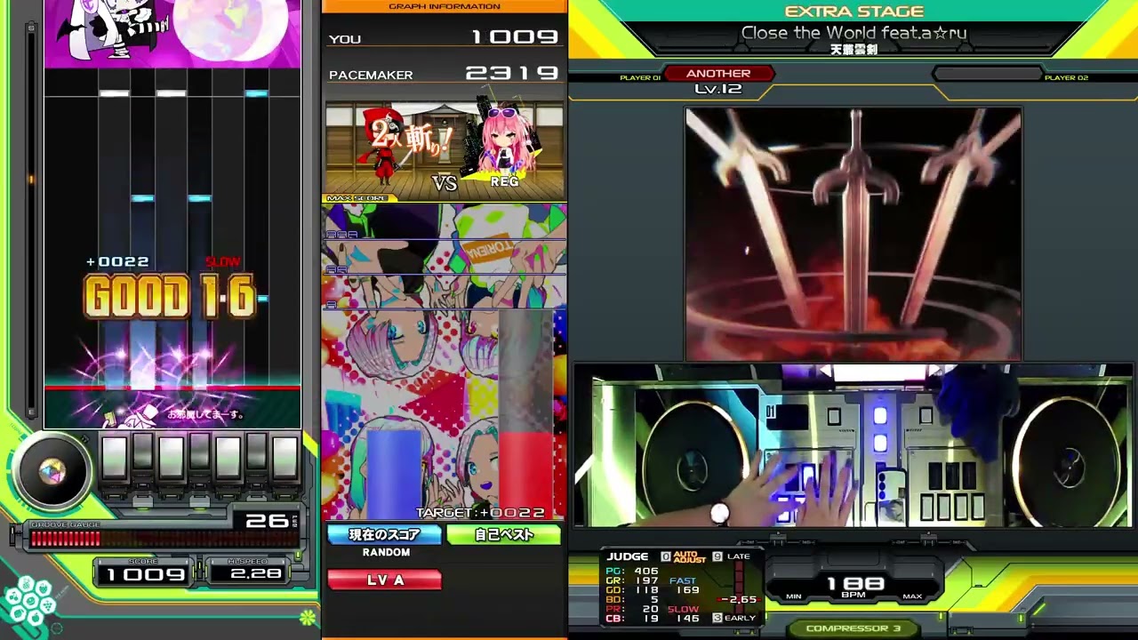 beatmania IIDX】Close the World feat.a☆ru / 天叢雲剣【SPA】 - YouTube