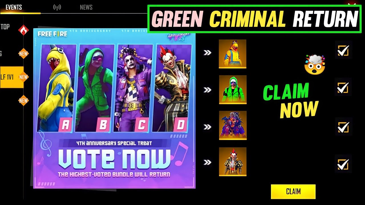 ALL FREE REWARDS 4th ANNIVERSARY FF 🤯