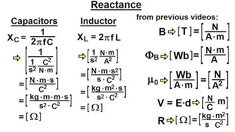 Physics CH 0.5: Standard Units (27 of 41) Reactance