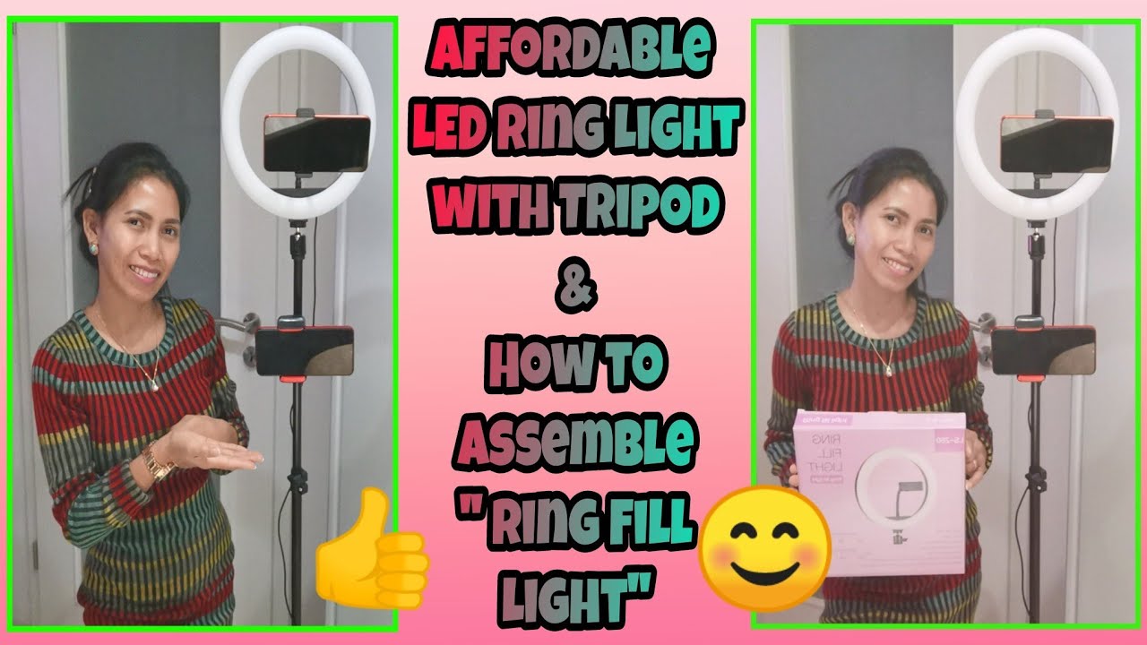 Affordable LED Ring Light with Tripod & How to Assemble '' Ring Fill