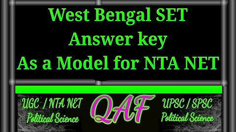 WEST BENGAL SET 2018 ANSWERKEY