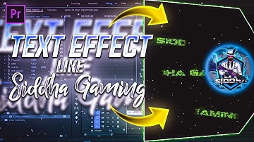 Text Effect Like Siddha Gaming | Latest Intro Tutorial | Preset👇 | Moody Yt