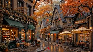 Smooth Jazz Instrumental Music for Work, Study 🍂 Cozy Coffee Shop Ambience & Warm Autumn Jazz Music