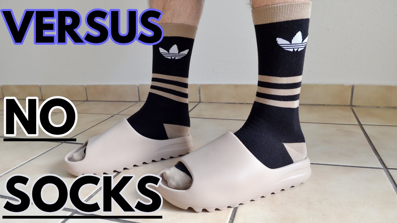 Pure Every week Steer Yeezy Slide With versus Without Socks - YouTube