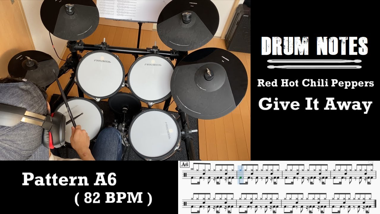 【Drum Note】Give It Away Red Hot Chili Peppersのドラムリズム YouTube