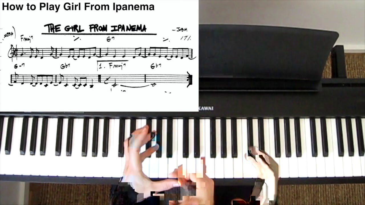How to Play Girl From Ipanema (Bossa Nova Piano) - with Sheet Music