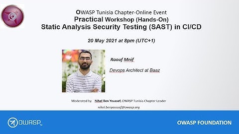 Hands on - Static Analysis Security Testing (SAST) in CI/CD