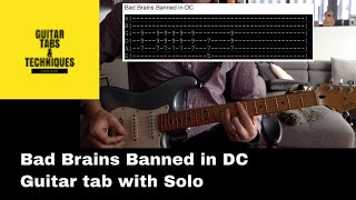 Bad brains Banned in DC Guitar Lesson Tutorial with Tabs including Solo