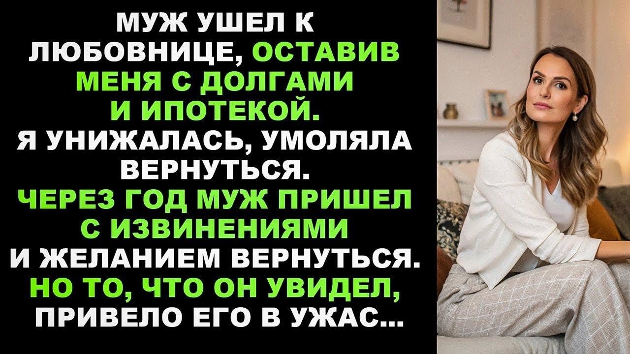 Муж ушел к молодой любовнице, оставив меня с долгами и ипотекой. Я унижалась, умоляла вернуться...