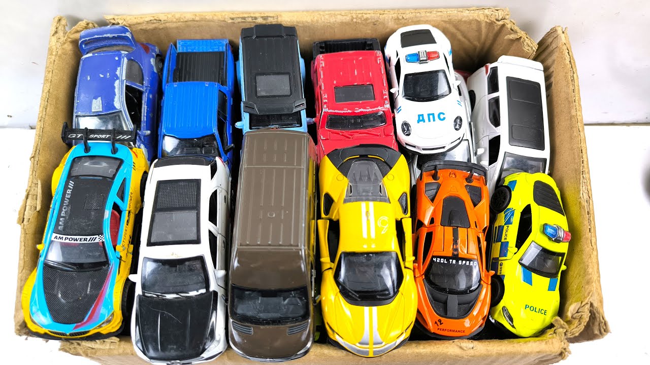 Box Full of Model Cars -Mazda Mx5, Koenigesgg Jesko, Lamborghini Scv12, Byd Yang Wang U8, Toyota Car