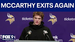 Vikings QB J.J. McCarthy: 'It killed me to pull myself out'