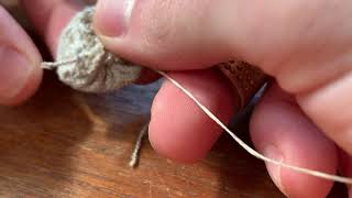 Cloth stuffed thread wrapped button tutorial part:1 The Cloth stuffed button
