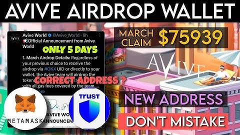 Avive coin March Airdrop | How to change/add new Wallet Address | AVIVE mining news today update OKX
