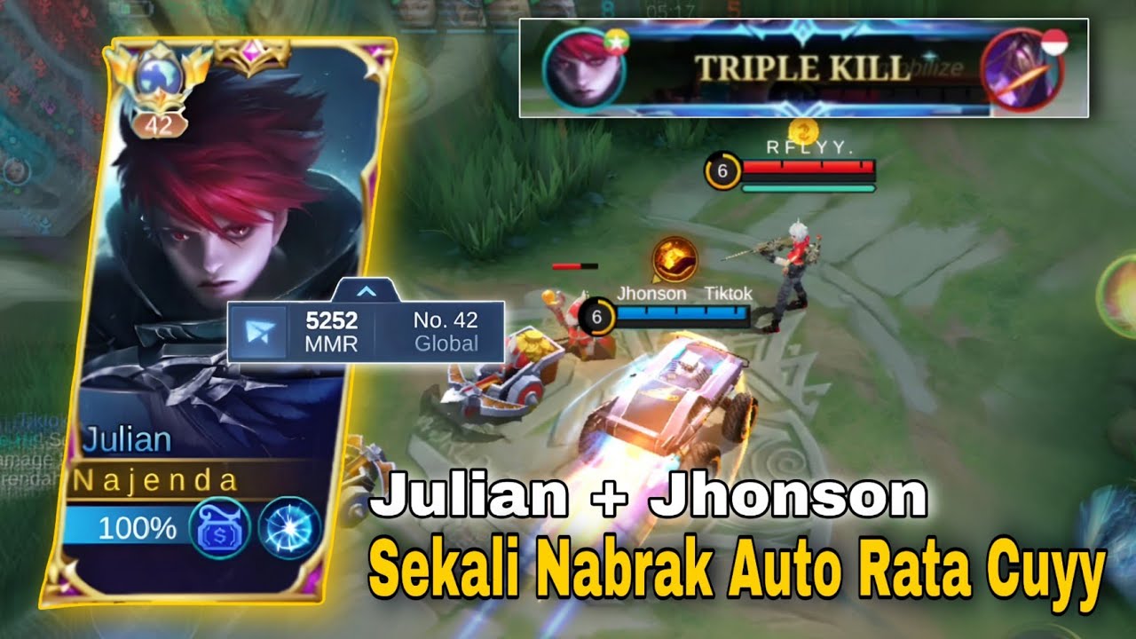 COMBO JULIAN TERBAIK DI SEASON 27!! MUSUH AUTO FRUSTASI TOP GLOBAL JULIAN GAMEPLAY MLBB