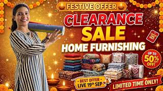 FESTIVE DHAMAKA! Home Furnishing Clearance Sale LIVE 19th Sep | Upto 50% OFF | Aaliya's Collection screenshot 4