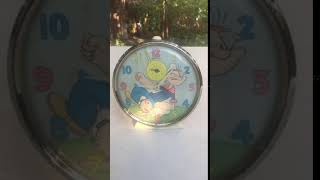 Rare Vintage Animated Mechanical Alarm Clock Smiths Popaye