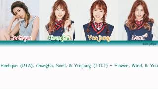 Heehyun (DIA), Chungha, Somi & Yoojung (I.O.I) – Flower, Wind & You Lyrics (Han|Rom|Eng|Color Coded)