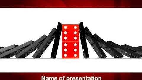 Central Domino PowerPoint Template by PoweredTemplate.com