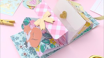 Tiny Mini Album Tutorial for Small Trinkets & Easy Snail Mail 🐌 6x6 Papers