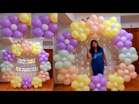 Round Balloon Arch | Round arch balloon decoration | Flower balloon arch for birthday