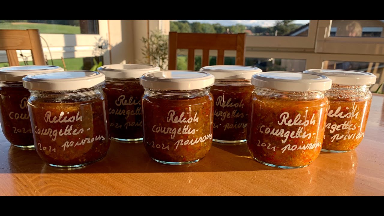 Relish courgettes poivrons