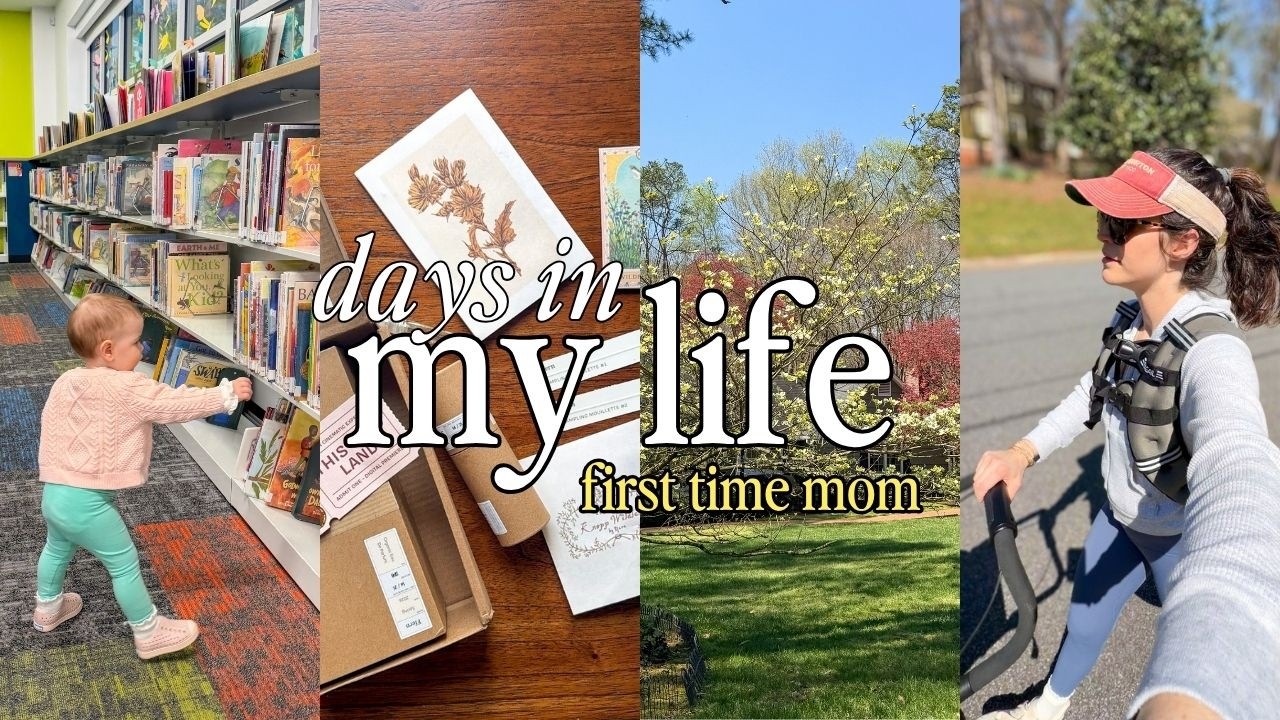 FIRST TIME MOM DAY WITH ME🍼✨current favorites, honest chat, wardrobe staples, library excursion