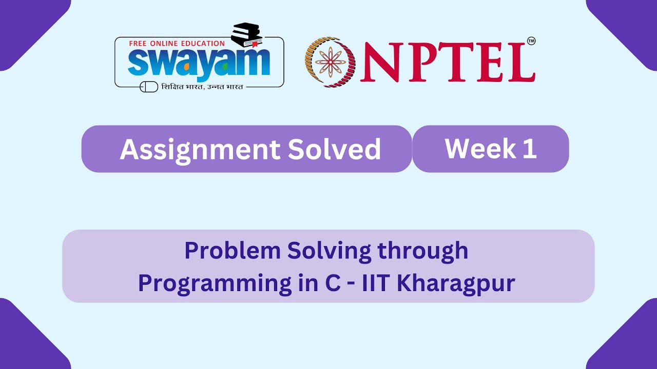 Problem Solving Through Programming In C Week 1 || NPTEL ANSWERS 2026 