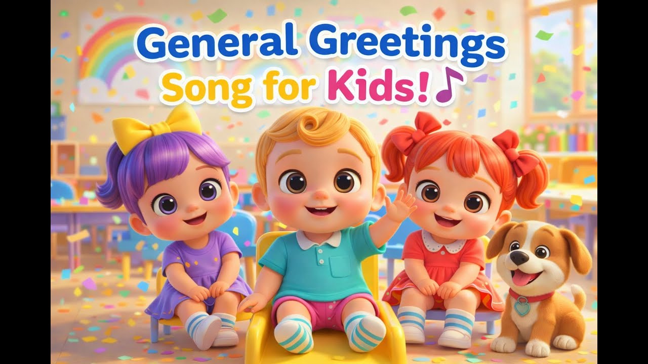 “Hello, Goodbye, Good Morning & Good Night Song for Kids 🎵 | Daily Greetings for Children”