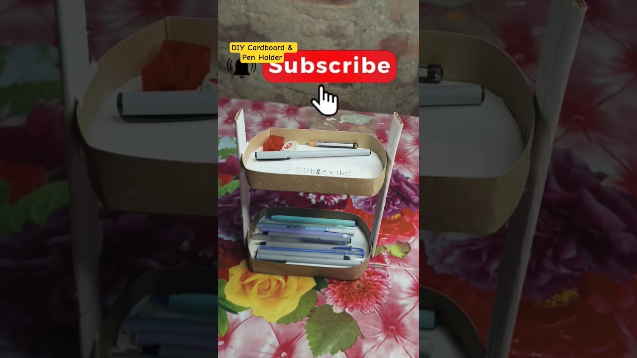 DIY Cardboard Pen Holder | 