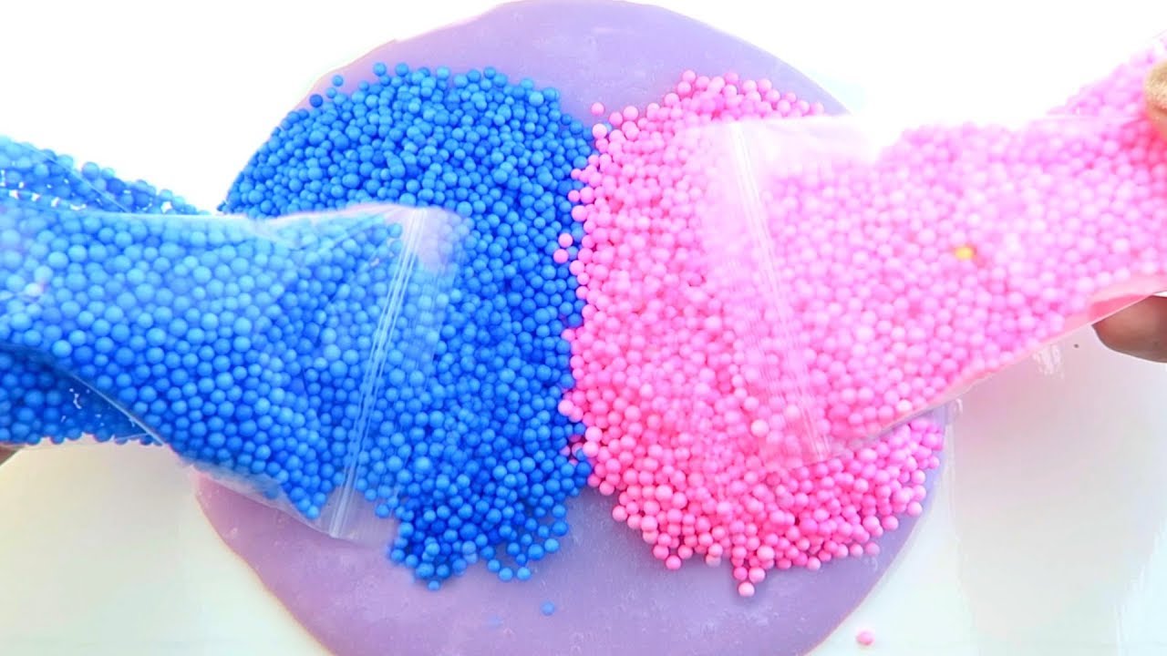 In Out Slime Game !Mixing Foam Beads into Slime ASMR!