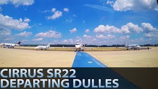 DEPARTING DULLES IN A CIRRUS SR22