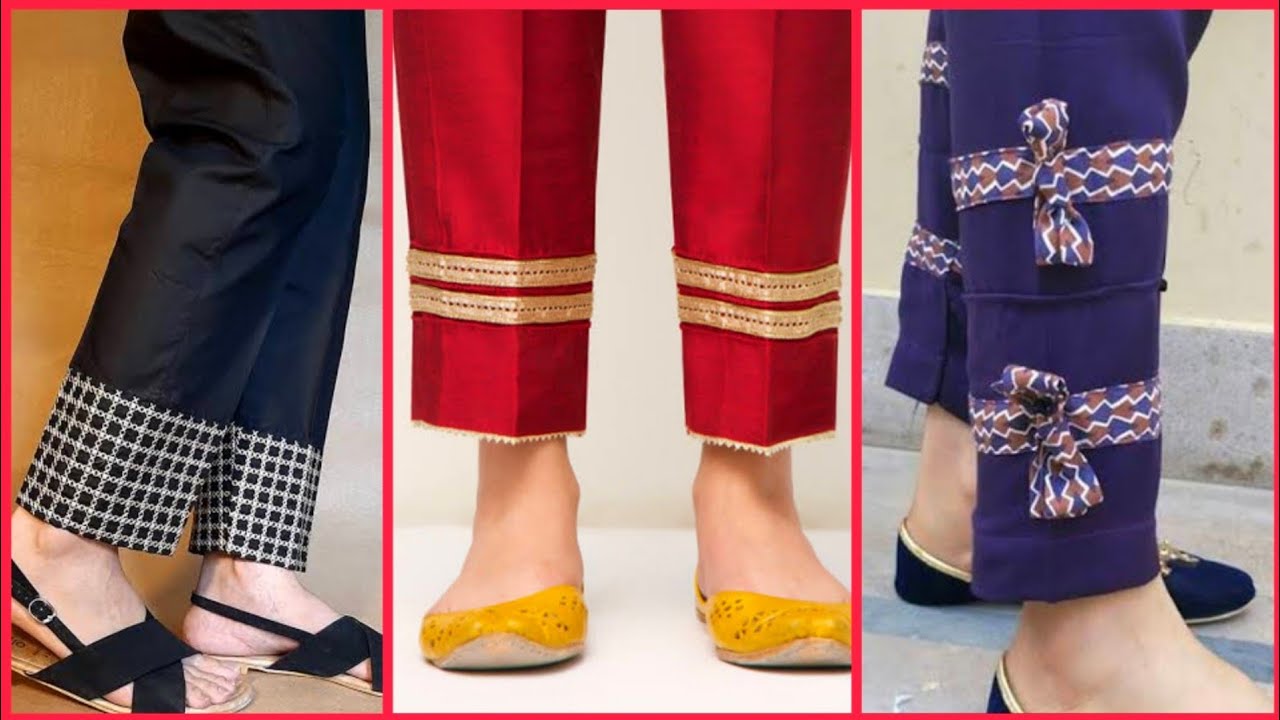 Trouser Pant Design 2021Palazzo Pant DesignCapri DesignLatest Pakistani  Trouser Design Images  YouTube