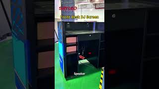 Front Desk DJ Screen #sryled #leddisplay #ledmodule #creativedesign #djbooth #officetech