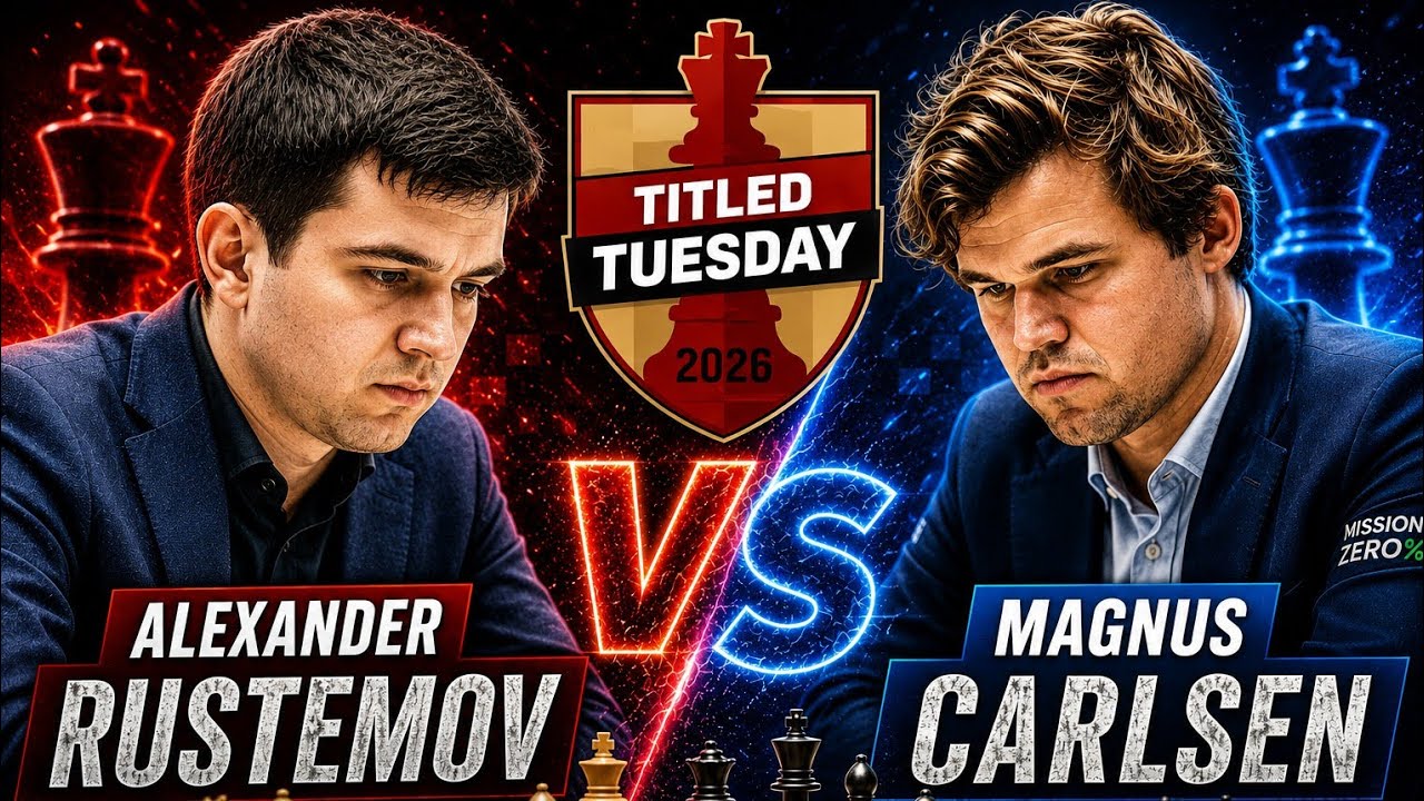 Alexader Rustemov vs Magnus Carlsen ( Titled Tuesday 2026 ) - YouTube