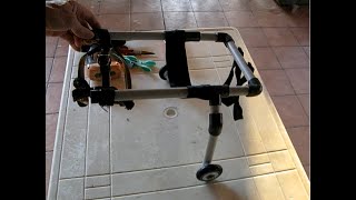 how to make a wheelchair, step by step, for dogs and cats, easy, simple and economical
