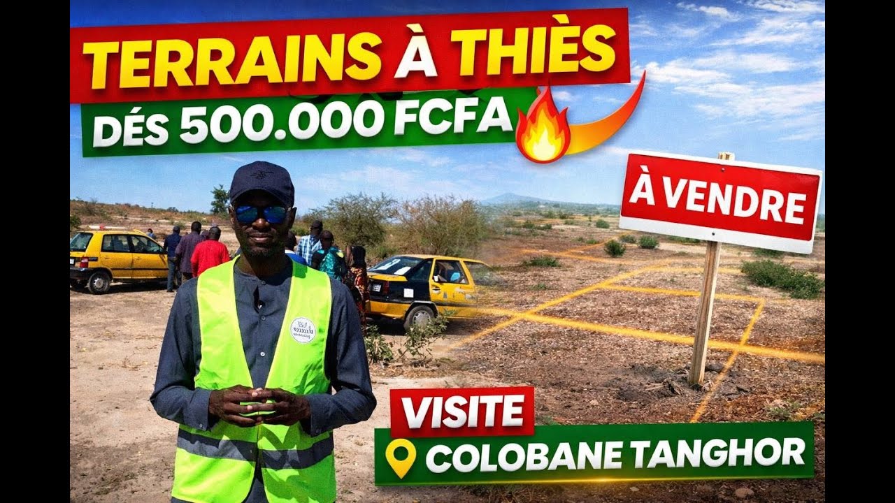Terrains à Thiès dès 500.000 FCFA 🔥 Visite collective à Colobane Tanghor