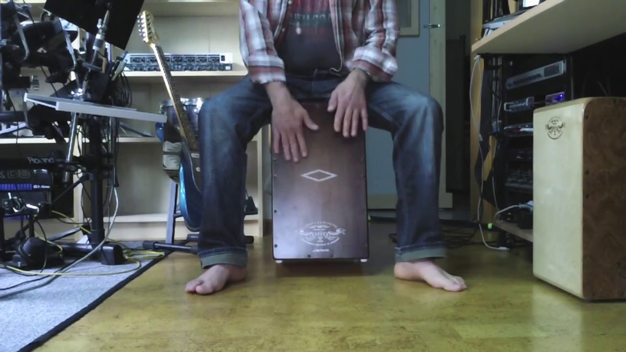 Cajon Universal Soul, Funk, Hip Hop Beat in slow Tempo. zuschauen