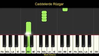 Caddelerde Rüzgar Melodika Org Notaları Resimi