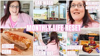 MONTHLY RESET // GROCERY HAUL, CAR WASH, WALMART SHOP WITH ME 2024