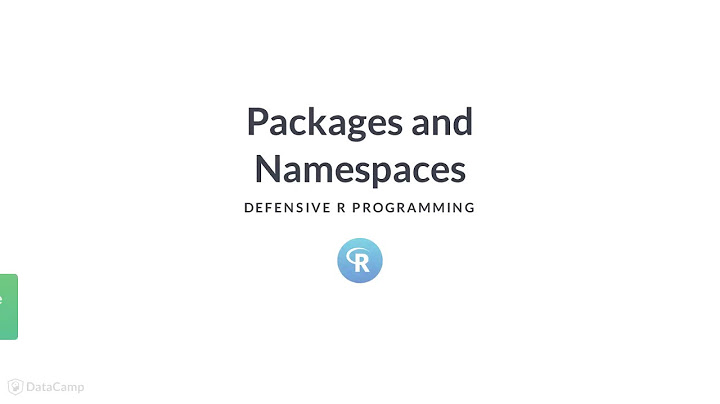 R Tutorial: Packages and Namespaces
