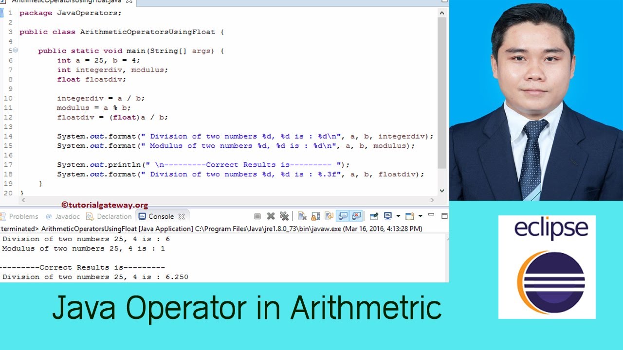 Operator Arithmetic using Java Programming - YouTube