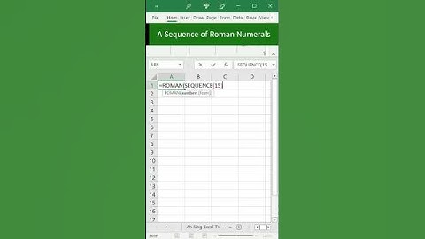 Create a sequence of roman numerals in Excel