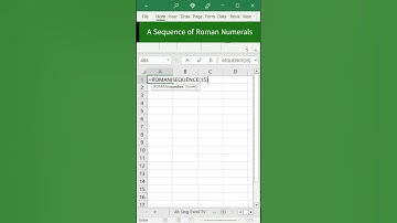 Create a sequence of roman numerals in Excel