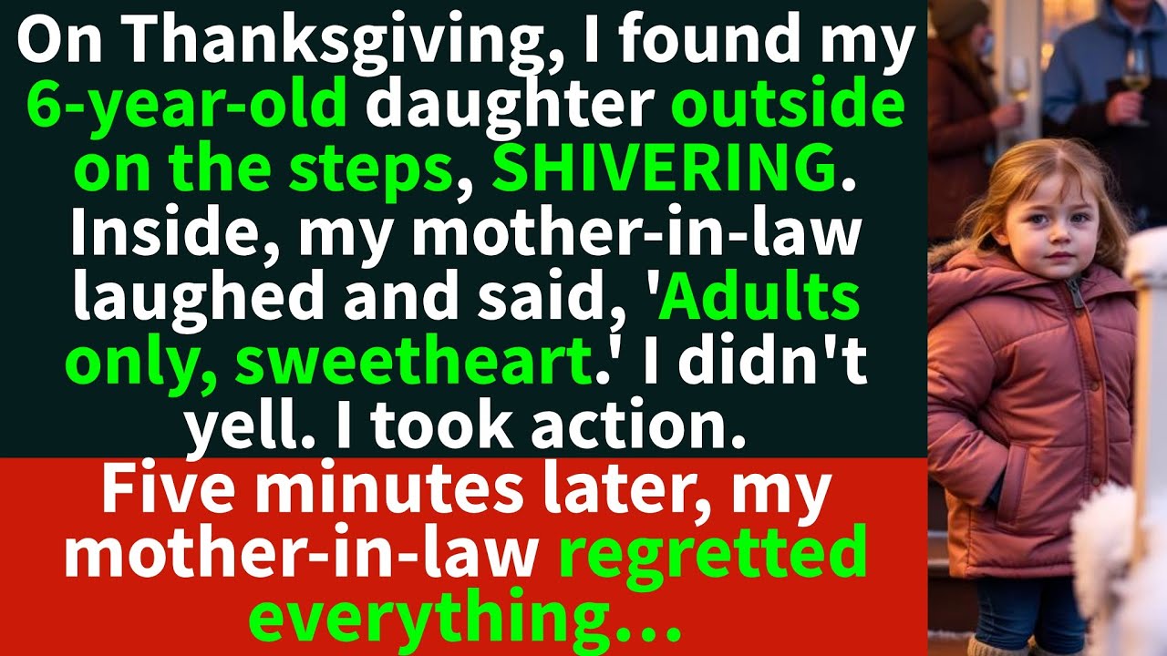 My 6-year-old was made to stand alone outside on the steps, while everyone else was enjoying food…