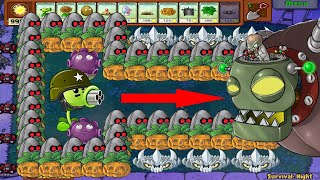 Plants Vs Zombies | 99 Gatling-Pea And Gloom-Shroom Vs Dr.Zomboss ALL Zombies