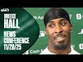 Breece Hall talks facing former Jets coach Jeff Ulbrich, close friend Bijan Robinson
