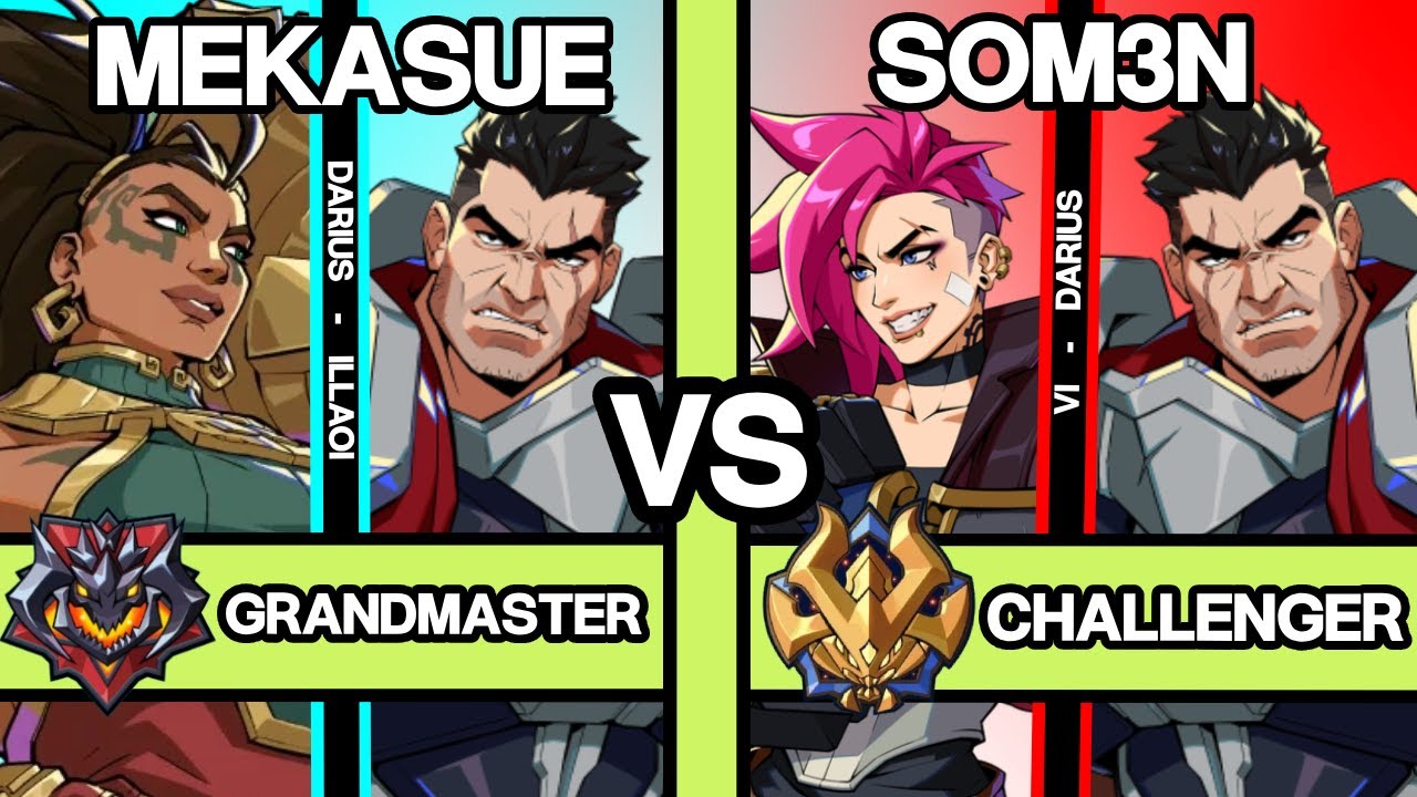 2XKO ▰ MEKASUE (Darius/Illaoi) vs Rank 2 SOM3N (Vi/Darius) ▰ 2XKO Pro Replays