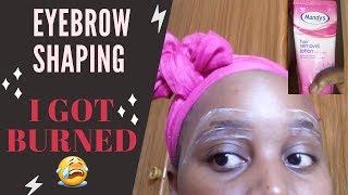 EYEBROW SHAPING USING A HAIR REMOVAL CREAM | 2020 | SOUTH AFRICAN YOUTUBER