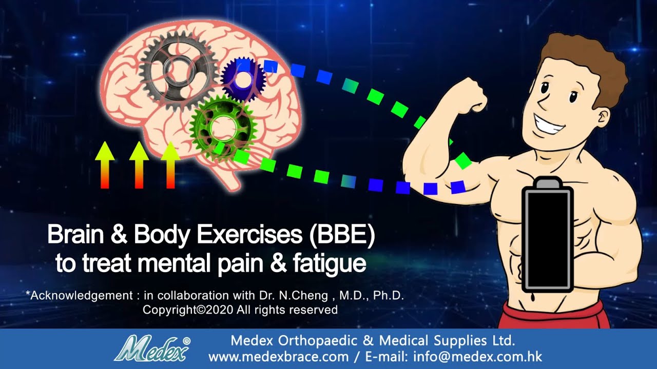 Brain & Body Exercises (BBE) to treat mental pain & fatigue ( 3D animation) - YouTube