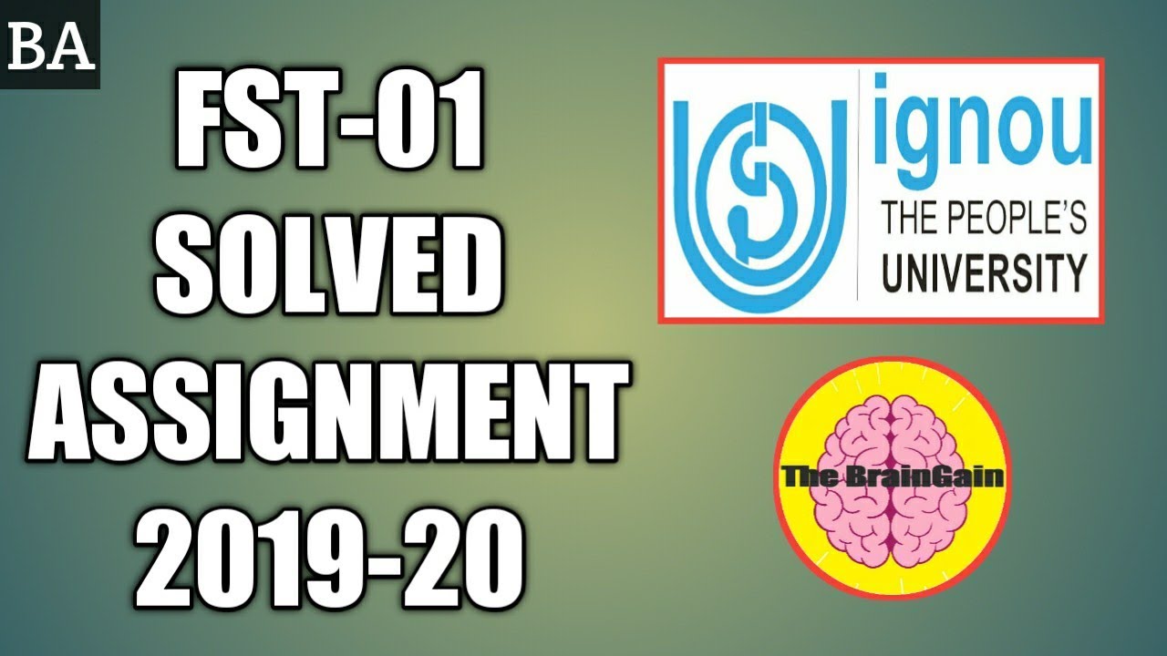 fst 1 ignou solved assignment